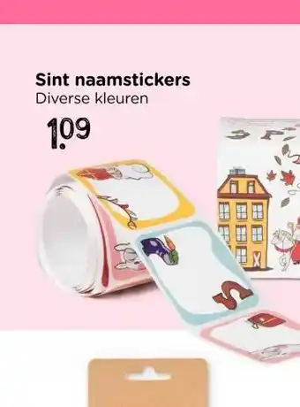 Xenos Naamstickers op rol sint aanbieding