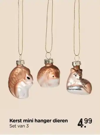 Xenos Kerst mini hanger dieren aanbieding