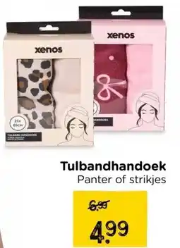 Xenos Handdoek tulband - strikjes - set van 2 aanbieding
