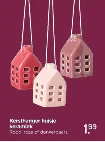 Xenos Kersthanger huisje keramiek aanbieding