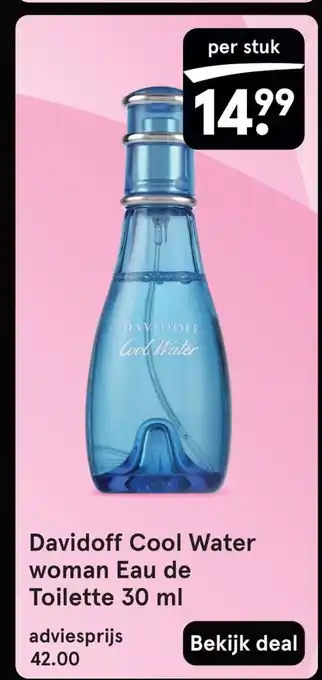 Etos Davidoff Cool Water woman Eau de Toilette 30 ml aanbieding