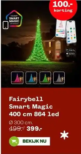 Welkoop Fairybell Smart Magic 400 cm 864 led aanbieding