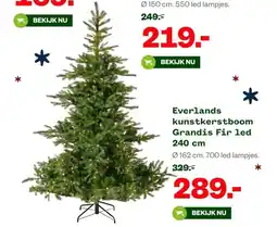Welkoop Everlands kunstkerstboom Grandis Fir led 240 cm aanbieding