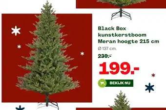 Welkoop Black Box kunstkerstboom Meran hoogte 215 cm aanbieding