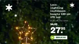 Welkoop Luca lighting lichtboom hoogte 120 cm 170 led aanbieding
