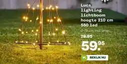 Welkoop Luca lighting lichtboom hoogte 210 cm 550 led aanbieding