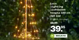 Welkoop Luca lighting lichtboom hoogte 150 cm 310 led aanbieding