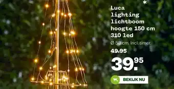 Welkoop Luca lighting lichtboom hoogte 150 cm 310 led aanbieding
