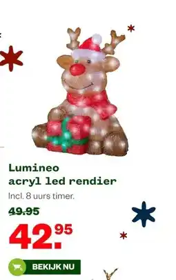 Welkoop Lumineo acryl led rendier aanbieding