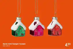 Xenos Kerst mini hanger huisjes aanbieding