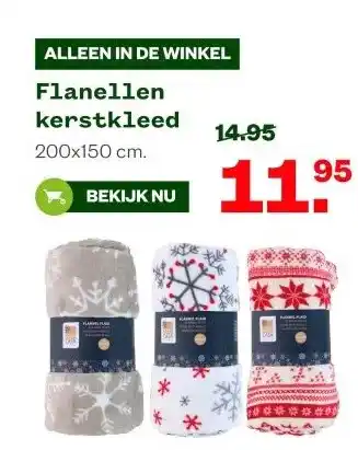 Welkoop Flanellen kerstkleed aanbieding