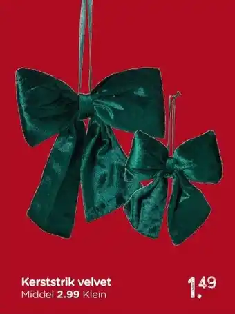Xenos Kerststrik velvet aanbieding