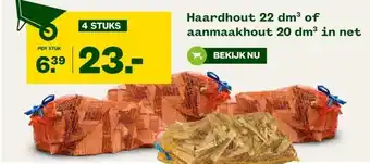 Welkoop Haardhout 22 dm³ of aanmaakhout 20 dm³ in net aanbieding