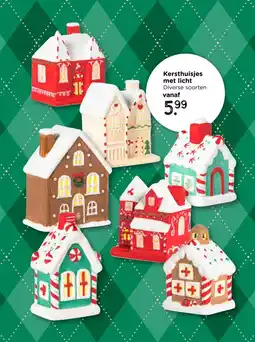 Xenos Kersthuisjes met licht aanbieding