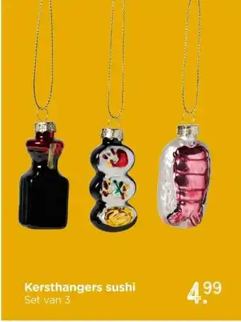 Xenos Kersthangers sushi aanbieding