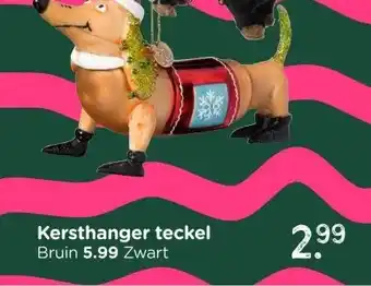 Xenos Kersthanger teckel Bruin, Zwart aanbieding