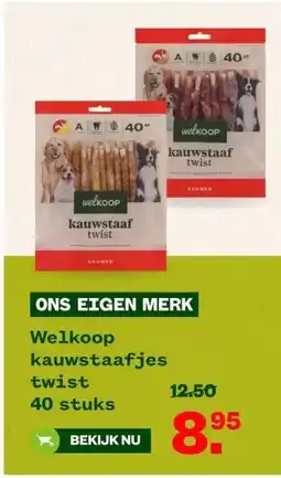 Welkoop Welkoop kauwstaafjes twist aanbieding