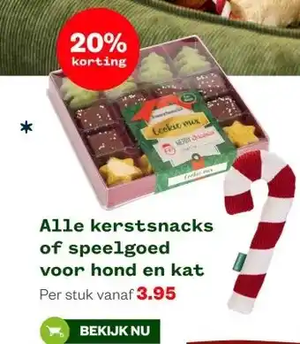 Welkoop Alle kerstsnacks of speelgoed voor hond en kat aanbieding