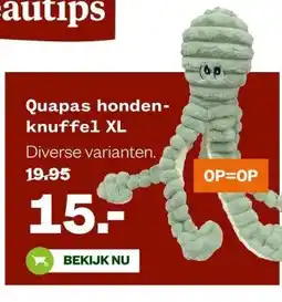 Welkoop Quapas honden- knuffel XL aanbieding