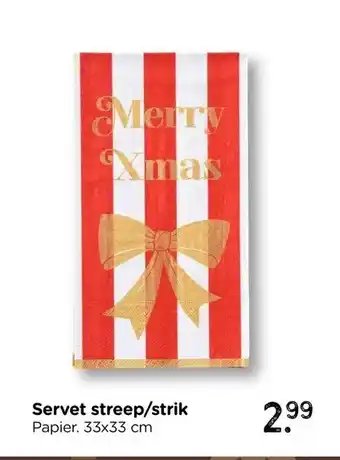 Xenos Servet streep/strik Papier. aanbieding