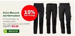 Welkoop Alle Mascot werkbroeken aanbieding