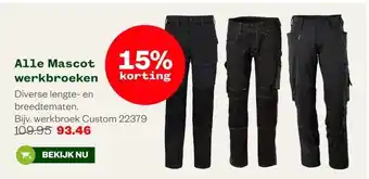 Welkoop Alle Mascot werkbroeken aanbieding