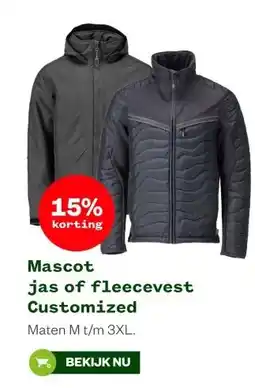 Welkoop Mascot jas of fleecevest Customized aanbieding