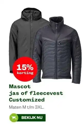 Welkoop Mascot jas of fleecevest Customized aanbieding
