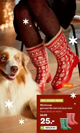 Welkoop Welkoop gevoerde kerstlaarzen aanbieding