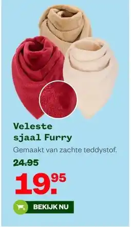 Welkoop Veleste sjaal Furry aanbieding