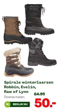 Welkoop Spirale winterlaarzen Robbin, Evelin, Raw of Lynn aanbieding