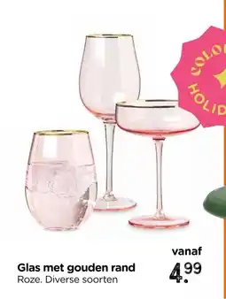 Xenos Glas met gouden rand aanbieding