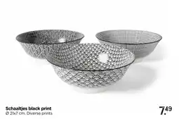 Xenos Schaaltjes black print aanbieding