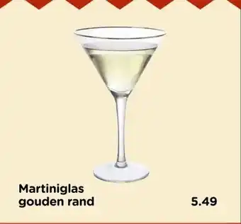 Xenos Martiniglas gouden rand aanbieding