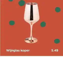 Xenos Wijnglas koper aanbieding