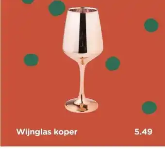 Xenos Wijnglas koper aanbieding