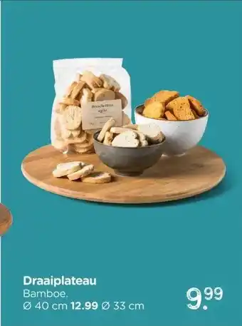 Xenos Draaiplateau Bamboe. aanbieding