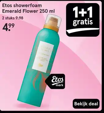 Etos Etos showerfoam Emerald Flower aanbieding