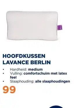 TotaalBED Hoofdkussen Lavance Berlin aanbieding