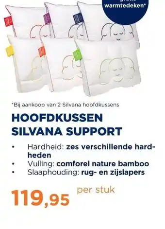 TotaalBED HOOFDKUSSEN SILVANA SUPPORT aanbieding