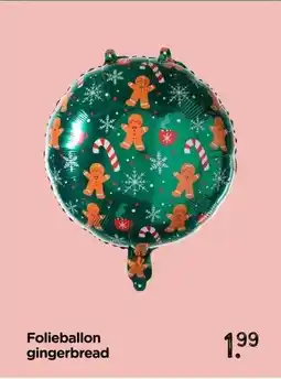 Xenos Folieballon gingerbread aanbieding