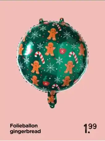 Xenos Folieballon gingerbread aanbieding