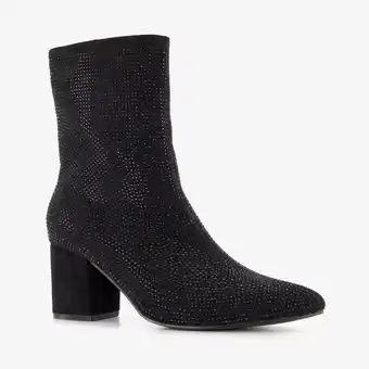 Scapino Nova dames glitter enkellaarsjes met hak aanbieding