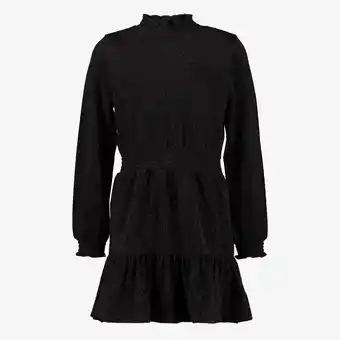 Scapino TwoDay meisjes jurk met glitters zwart aanbieding