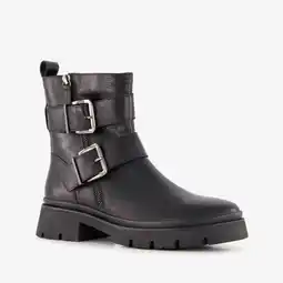 Scapino Harper leren dames biker boots zwart aanbieding