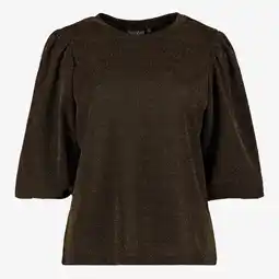 Scapino TwoDay dames party t-shirt goud zwart aanbieding