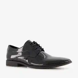 Scapino Emilio Salvatini heren lak veterschoenen zwart aanbieding