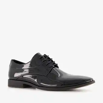 Scapino Emilio Salvatini heren lak veterschoenen zwart aanbieding