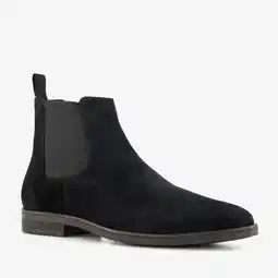 Scapino Van Beers suede heren Chelsea boots zwart aanbieding