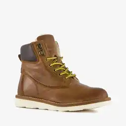 Scapino Groot gevoerde leren jongens veterboots cognac aanbieding